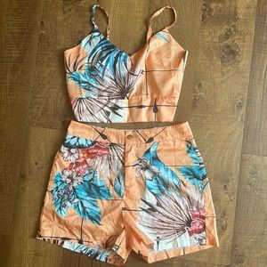 Salmon floral Outfit set!